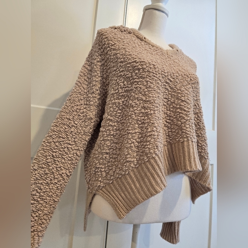 POL Cozy Tan Hooded Sweater - Picture 4 of 6